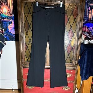 Express Design Studio Black w/ Blue Pinstripe Editor Pants